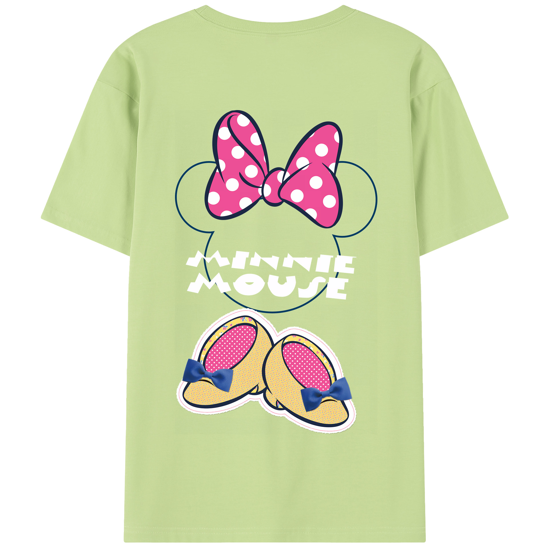 （画像用） ミッキーマウス Mickey Mouse 綿100％半袖Tシャツ（背面プリント）